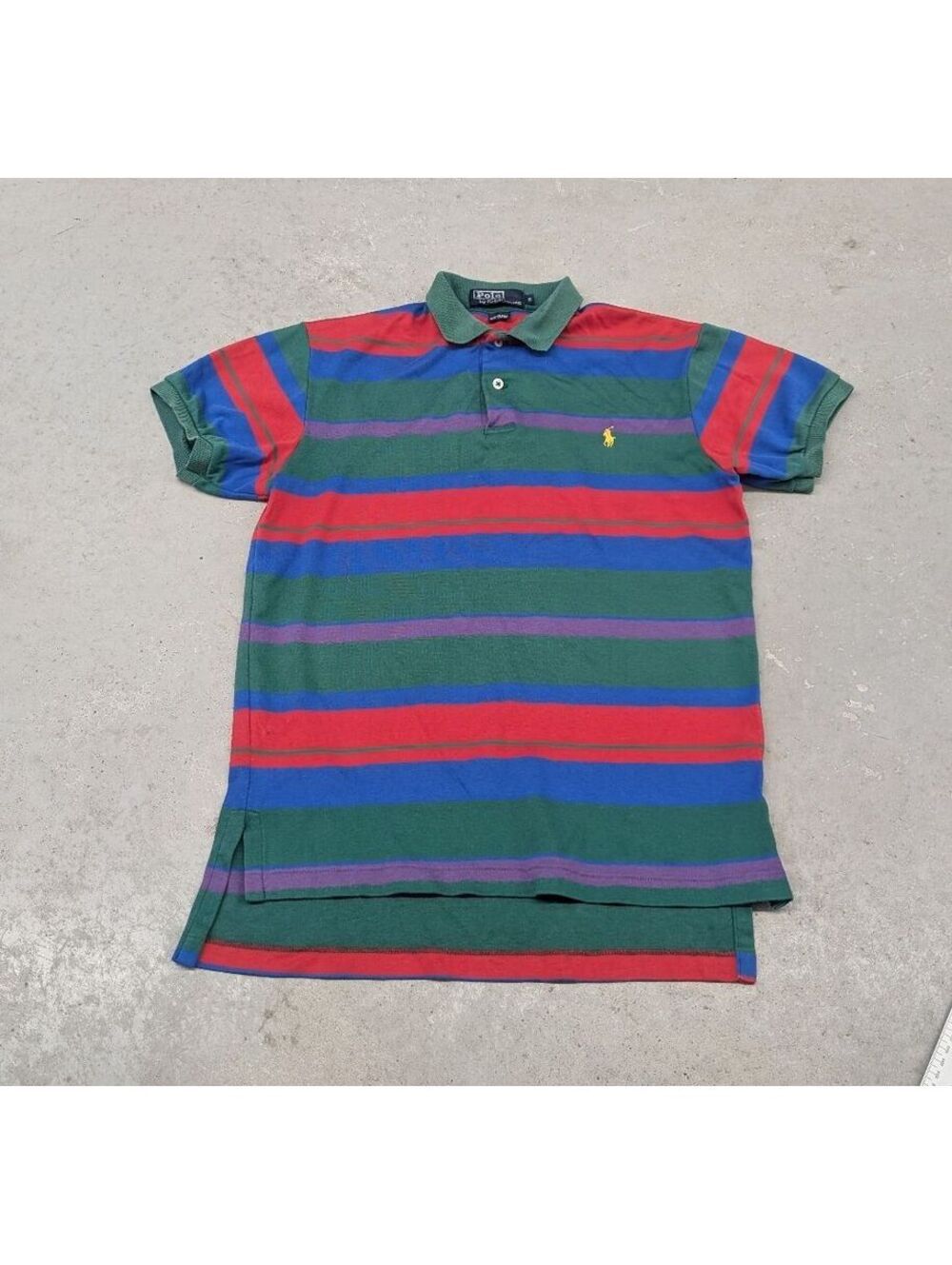 Vintage 90s Polo Ralph Lauren Made in USA Multi-Color Polo